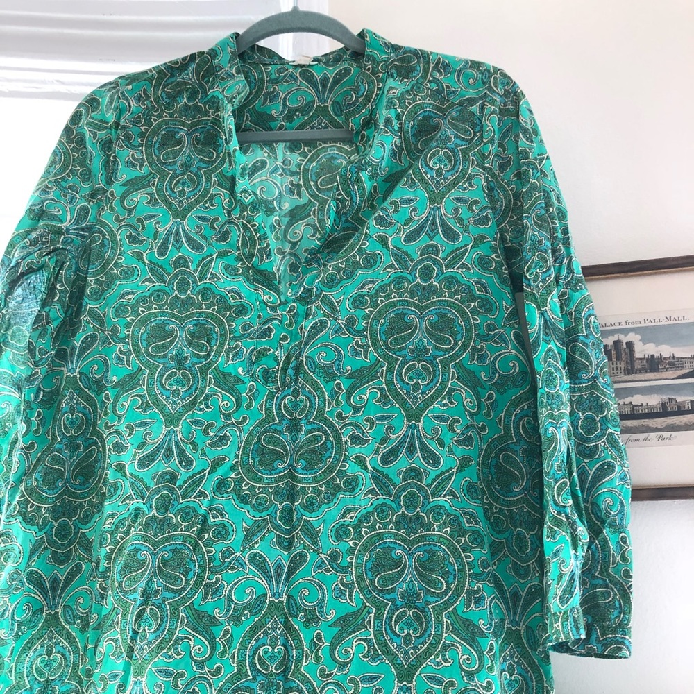 J. Crew Paisley Beach Cover Up